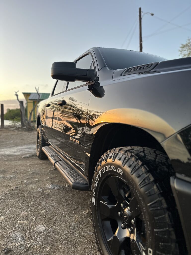 Ceramic coated wheels and paint on a truck detailed for a Winter Haven, FL client